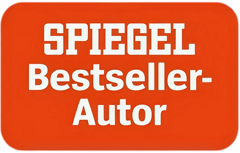 Ein rotes, rechteckiges Schild mit weißer Schrift, auf dem SPIEGEL Bestseller-Autor" steht, unterstreicht Philip Schlaffers gefeierten Status.
